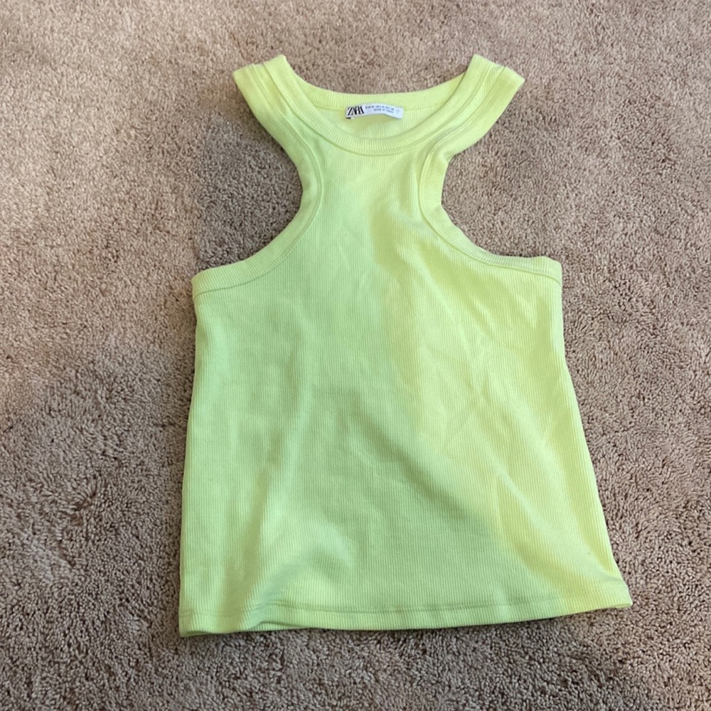 Lime green crop top